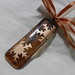 Dec 16 - sienna brown with copper sparkle snowflake