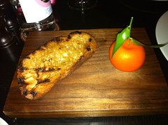 Meat Fruit: Mandarin, Chicken Liver Parfait and Grilled Bread