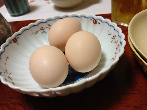 鶏すき焼きの卵