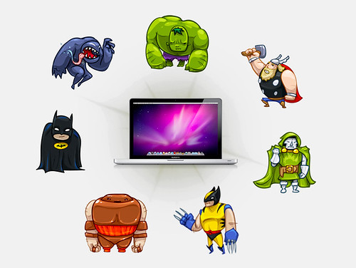 Heroes & Villains Mac Desktop iCons by The Iconfactory_