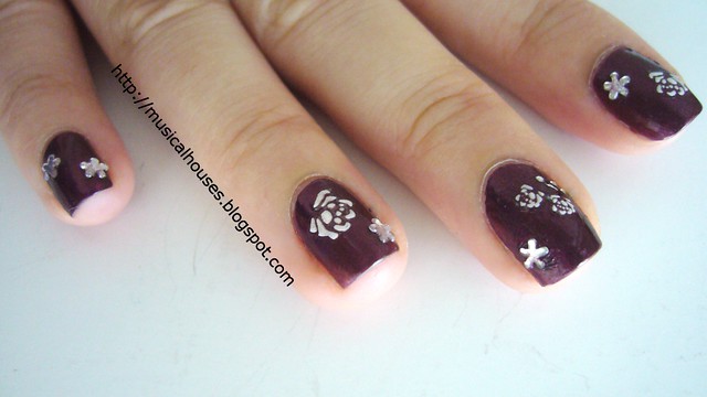 valentines day nails flowers 2