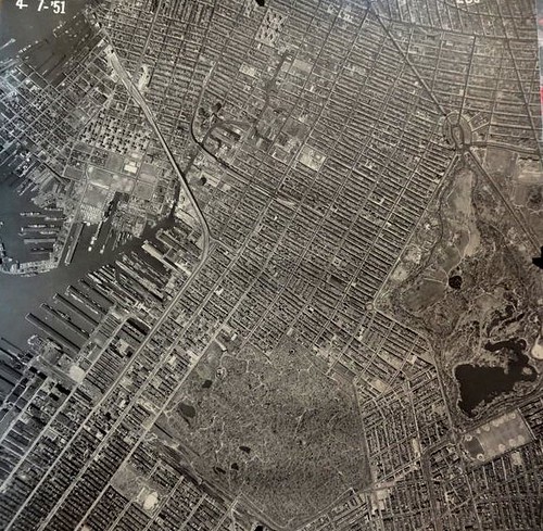 Aerial view of neighborhood 1951