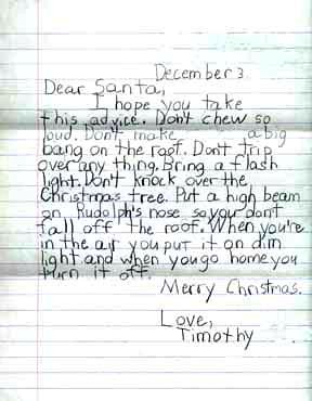 Some friendly advice for Santa