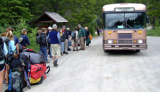bus naar Lake O'Hara