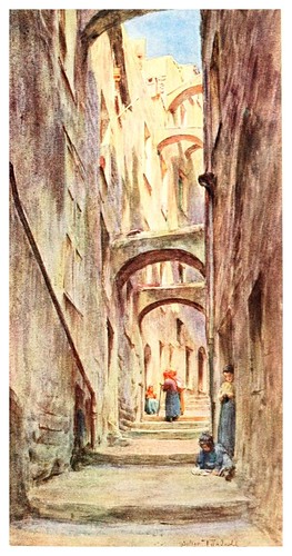 012-Callejon de la Providencia en San Remo-An artist in the Riviera (1915)-Walter Tyndale