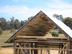 work continues on dam house roof lining - 01