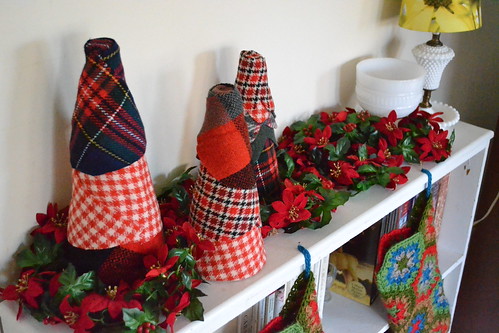 Fabric Trees with stockings