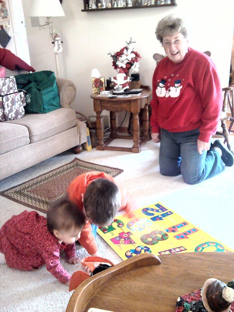 Puzzle time with Grandma