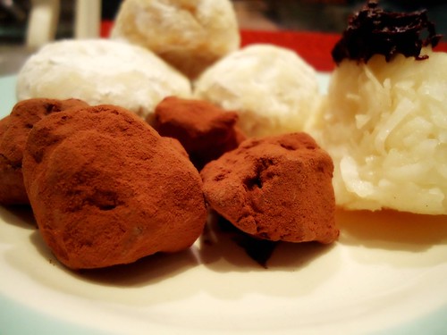chocolate truffles, bon-bons and pyramids