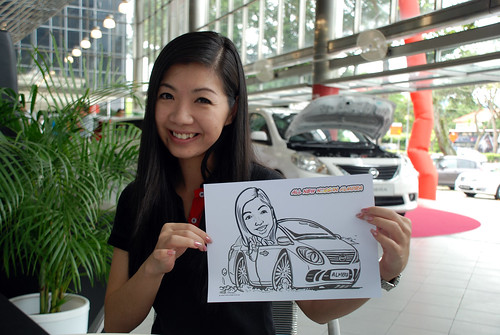 Caricature live sketching for Tan Chong Nissan Almera Soft Launch - Day 2 - 21