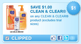 Clean & Clear Coupon