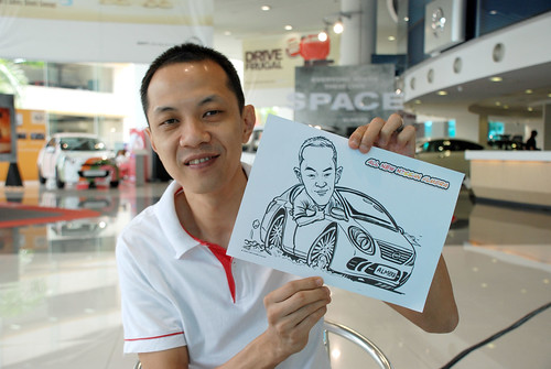 Caricature live sketching for Tan Chong Nissan Motor Almera Soft Launch - Day 3 - 4