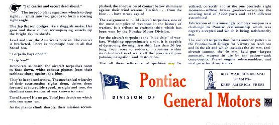 Pontiac Avenger Tin Fish May 3 1943 Description
