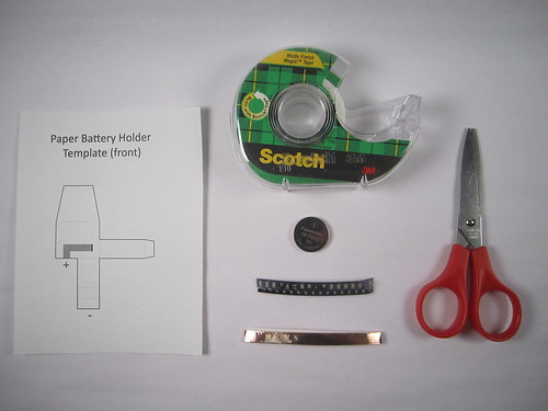 how to make a battery holder out of paper