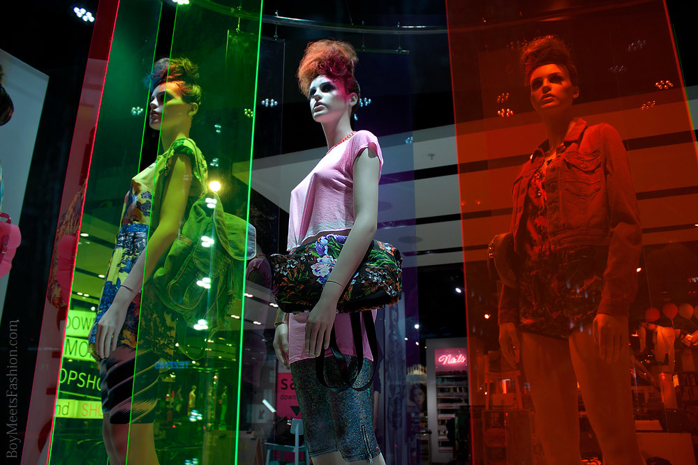 The windows of TOPSHOP, Oxford Circus - January 2012