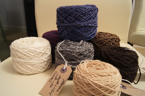 Selection of handspun yarns