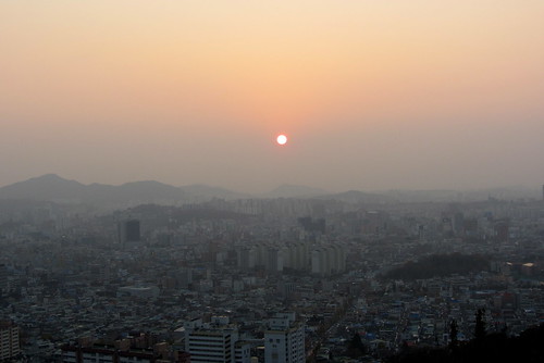 Gwangju hazy sunset
