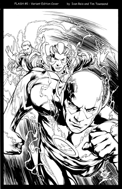 Flash 1 variant cover by Ivan Reis and Tim Townsend