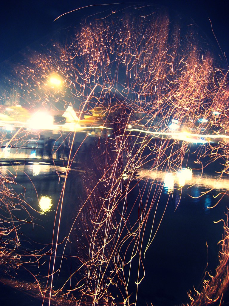 Firework sparkling