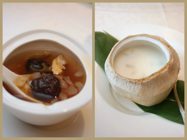 Peach Blossoms hashima desserts - hot and cold