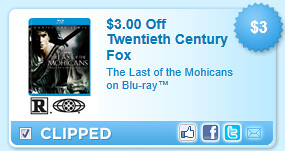 The Last Of The Mohicans On Blu-ray Coupon