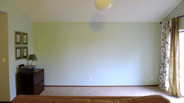 Living room wall empty