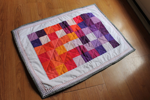 Purples and Oranges mosaic by bryanhousequilts