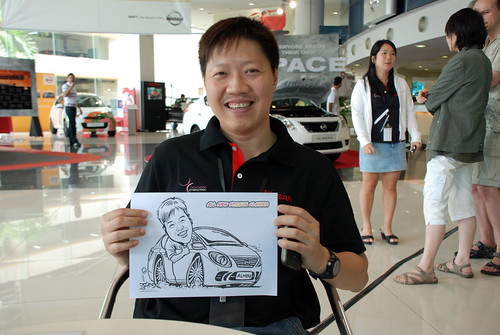 Caricature live sketching for Tan Chong Nissan Motor Almera Soft Launch - Day 3 - 2