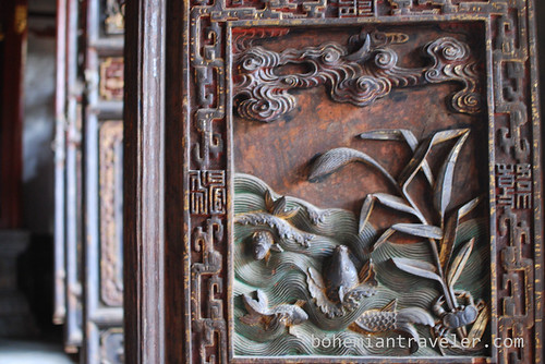 door dtail at Confucian Temple in Jianshui