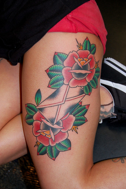 Letter roses tattoo myke chambers