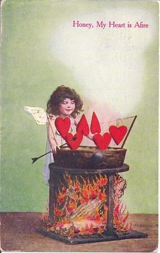 Vintage Valentine-Honey, My Heart is Afire 1909
