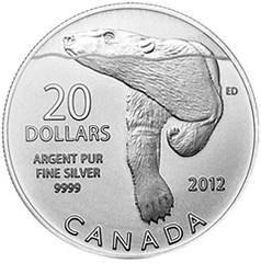 Canada polar bear 20 dollars