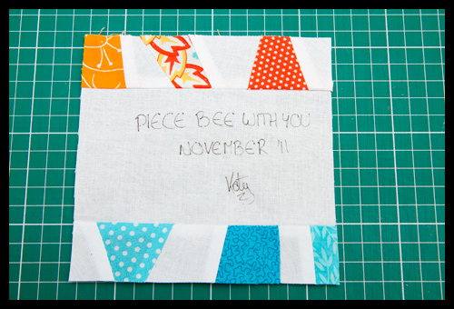 Piece Bee With You November Signature Block