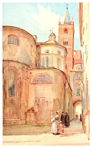 010-Iglesia romana de Albenga-An artist in the Riviera (1915)-Walter Tyndale