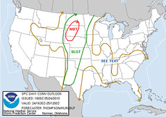 SPC Convective Outlook South Dakota - May 24, 2010