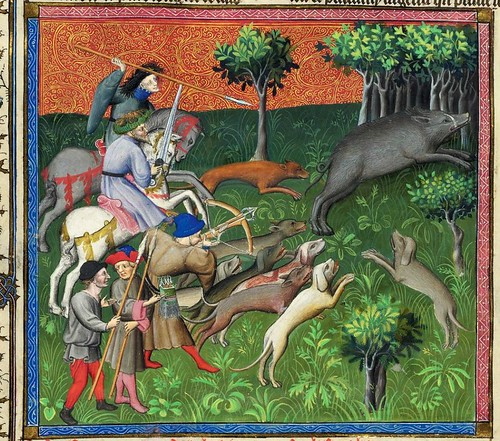 012-Le Livre de la chasse-1407- Gaston Phoebus- MS M. 1044 – fol. 83v-detalle -© The Morgan Library & Museum