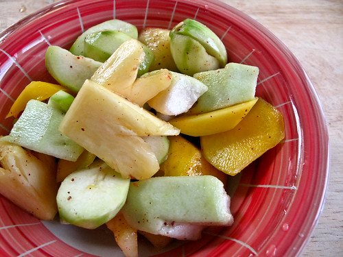 IMG_0171 Mixed fruit - guava , pineapple ,umbra , mangoes, Sprinkled of plum powder 酸梅粉