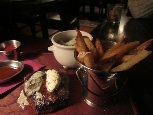 Flatiron steak au poivre, Saloon, Somerville