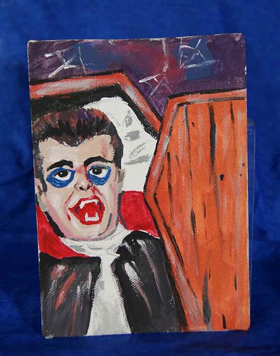 Lincoln Dracula portrait on canvas