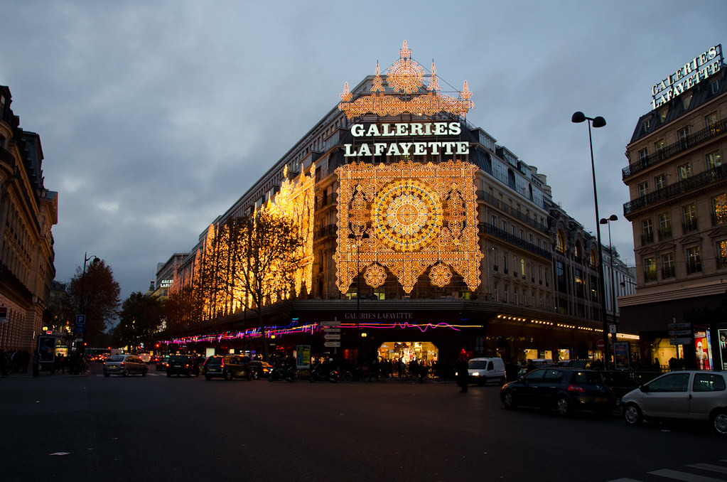 Illuminations de Noël aux Galeries Lafayette