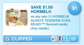 Hormel Always Tender Oven Ready Flavored Meats (any Variety) Coupon