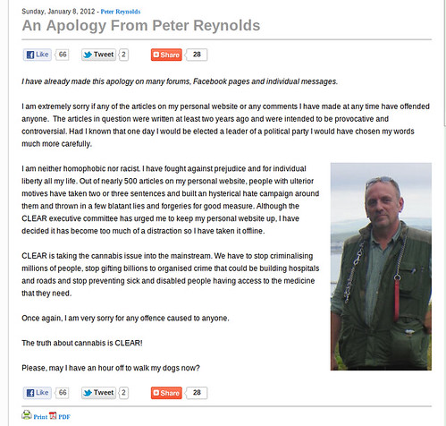 peter reynolds and his non apology
