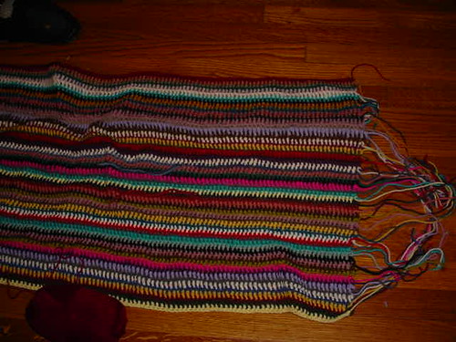 vintage vertical stripe blanket, 2/6/12