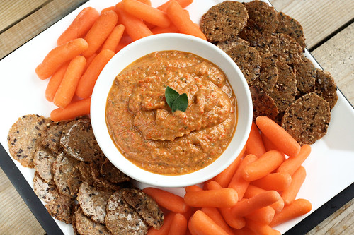 Eggplant and Roasted Red Pepper Dip (vegan, gluten-free)