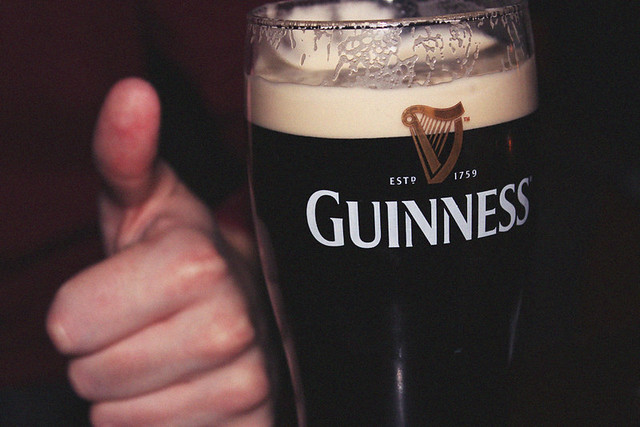 Thumbs up  for Guinness