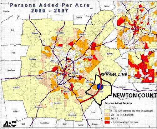 Atlanta sprawl reaches Newton County (via Economic Development Strategy)