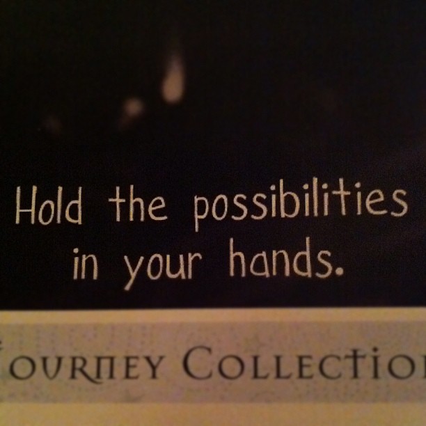 #picturetheholidays It's a Sign Day 9: these words spoke to me on a brochure from @jenleedotnet