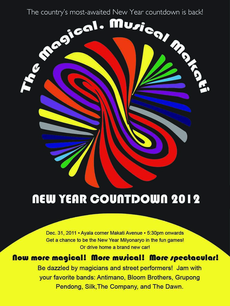 Makati New Year Countdown Poster