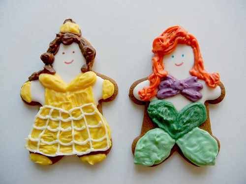 belle and ariel cookies