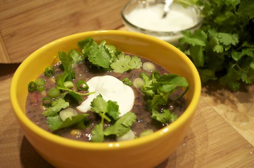 black bean soup with pork & veggies 32